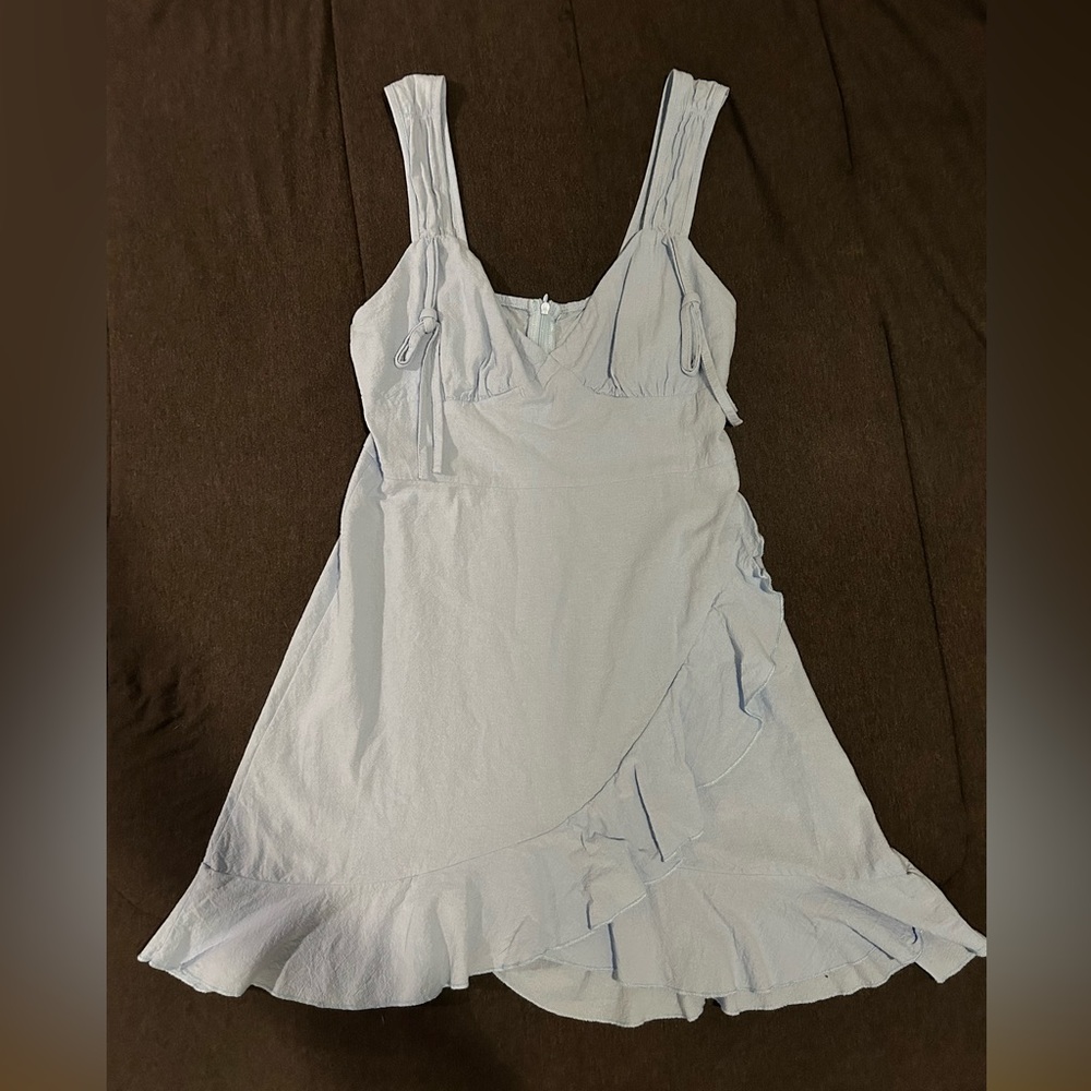 A baby blue mini dress size medium from shein